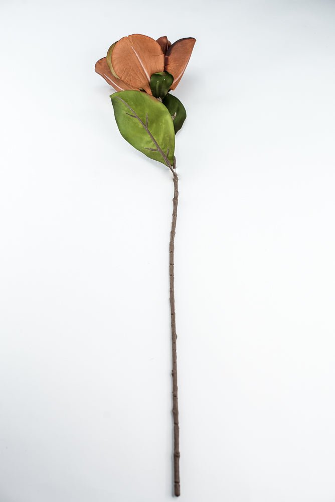 Nutmeg Glamour Velvet Magnolia Spray - 29" - Greenery MarketXF662NUT