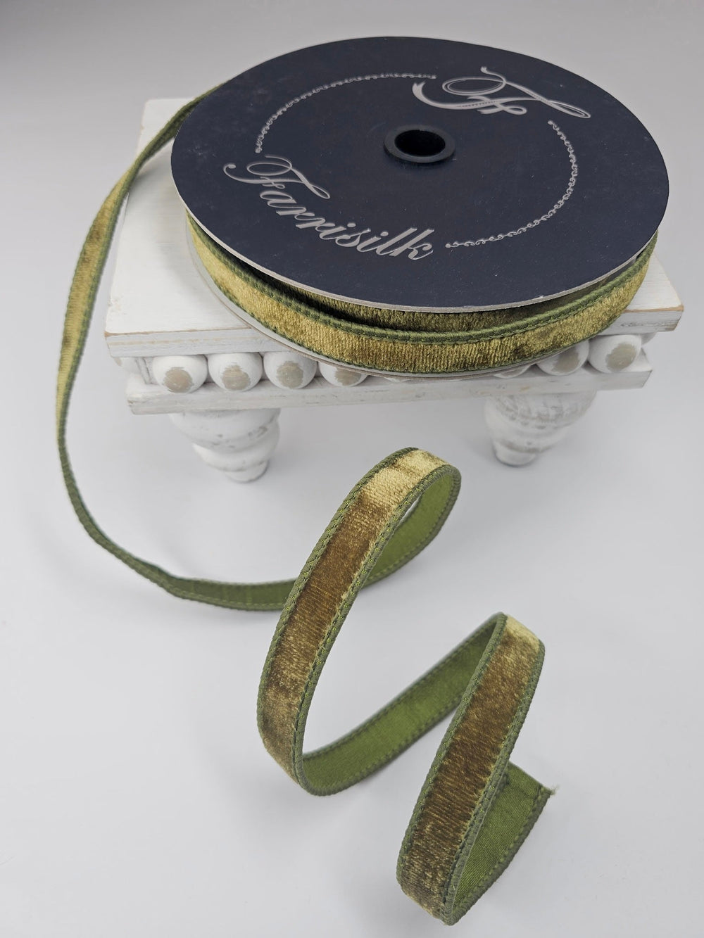 Olive Velvet Farrisilk Wired Ribbon - .75" - Greenery MarketRibbons & TrimRG000 - 76