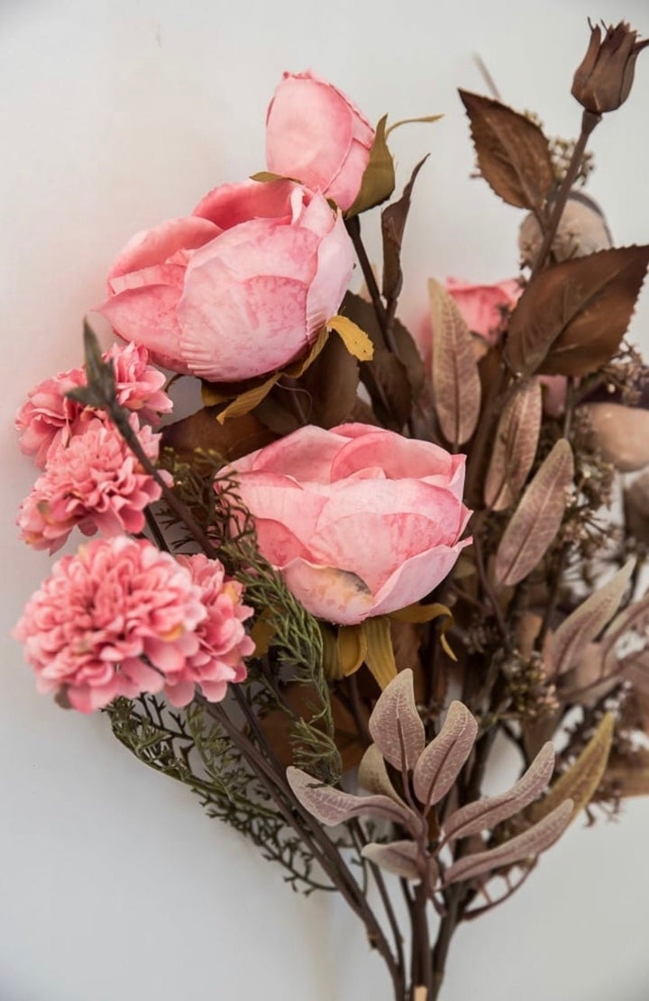 Open rose & mum mixed bundle - dusty pink - Greenery MarketArtificial Flora26378