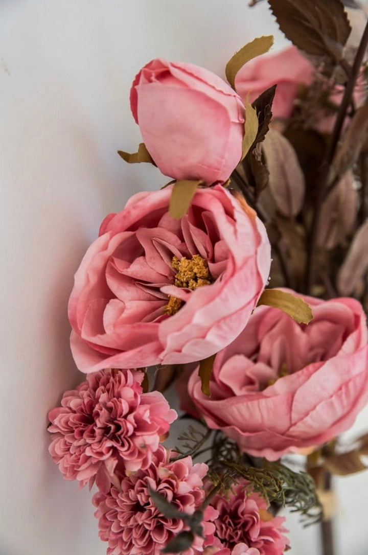 Open rose & mum mixed bundle - dusty pink - Greenery MarketArtificial Flora26378