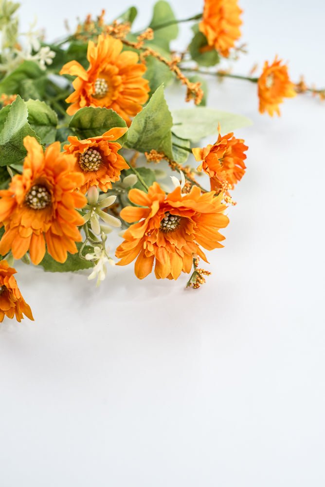 Orange, Artificial Daisy Spray - Greenery Market219964