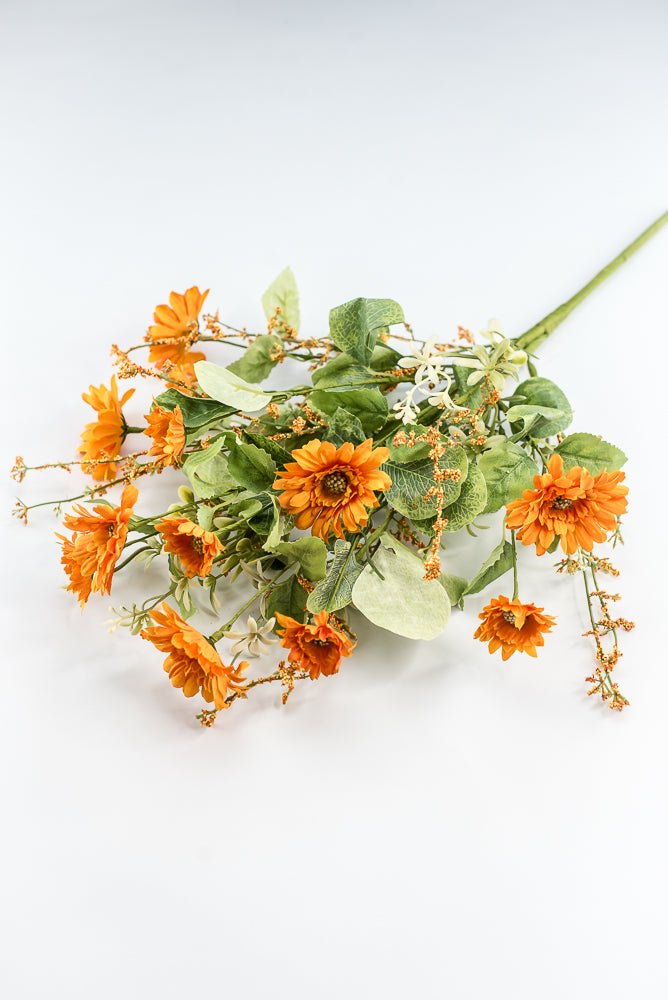 Orange, Artificial Daisy Spray - Greenery Market219964