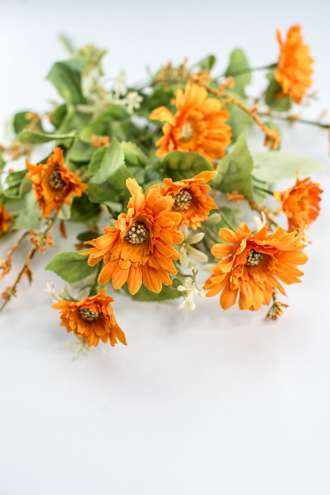Orange, Artificial Daisy Spray - Greenery Market219964