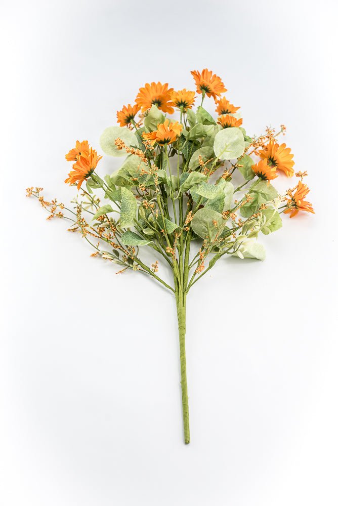 Orange, Artificial Daisy Spray - Greenery Market219964