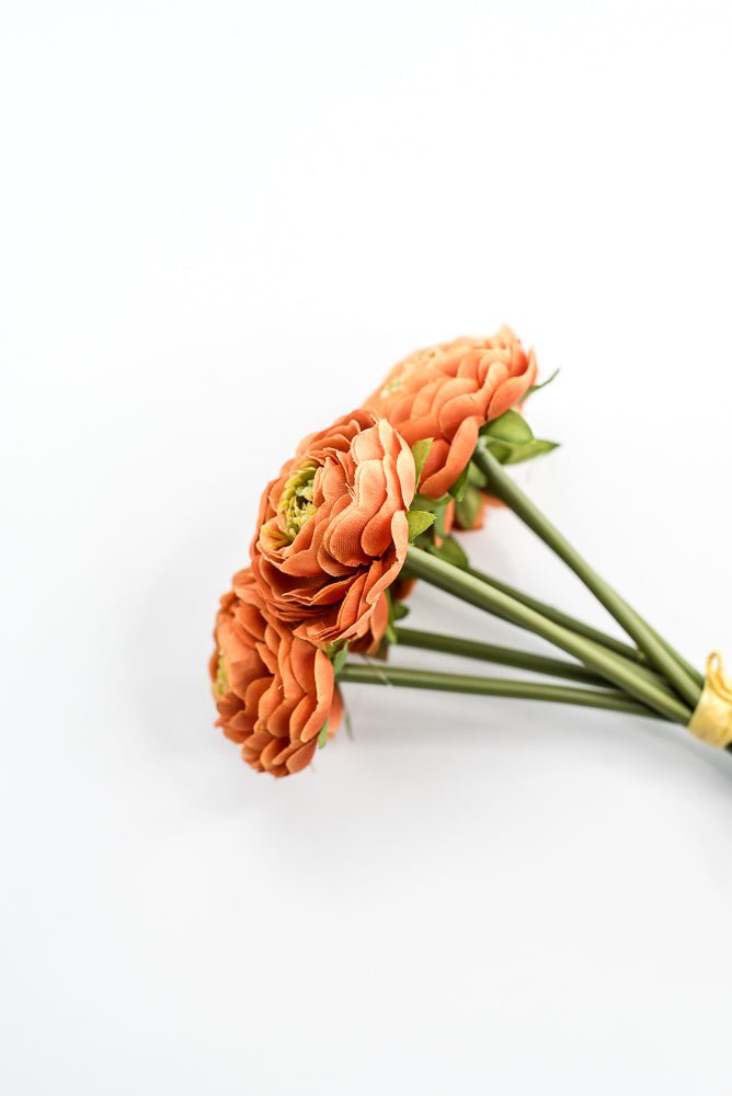 Orange Artificial Ranunculus Bundle - Greenery Market250862