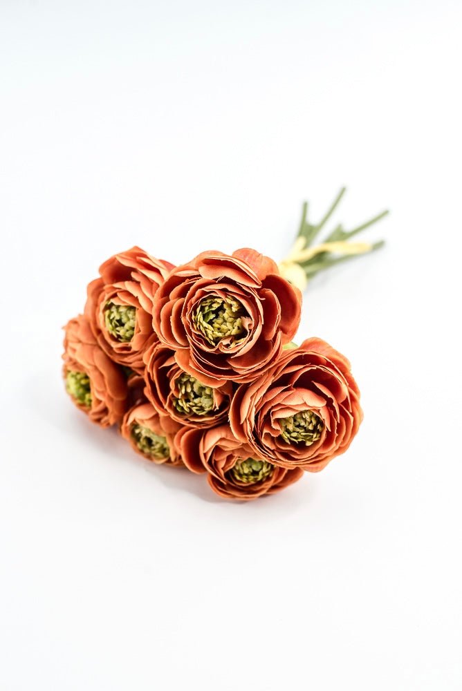 Orange Artificial Ranunculus Bundle - Greenery Market250862