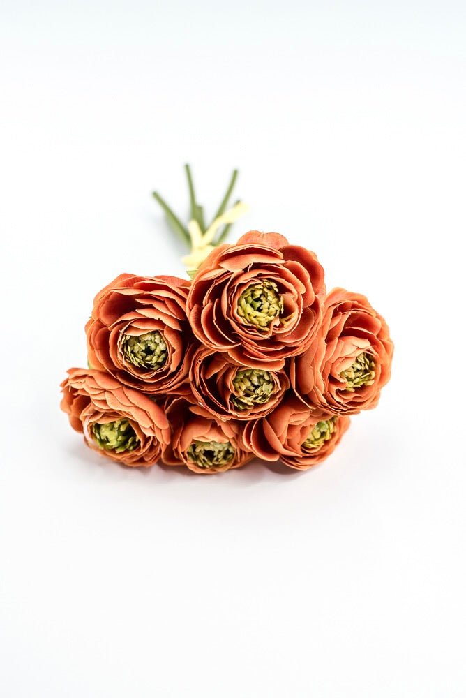 Orange Artificial Ranunculus Bundle - Greenery Market250862