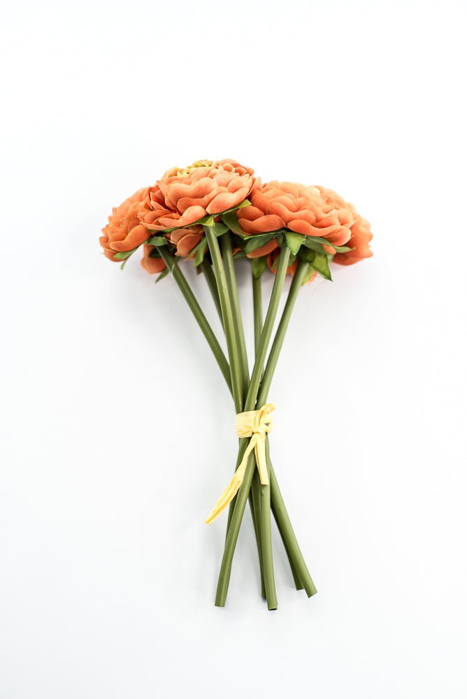 Orange Artificial Ranunculus Bundle - Greenery Market250862