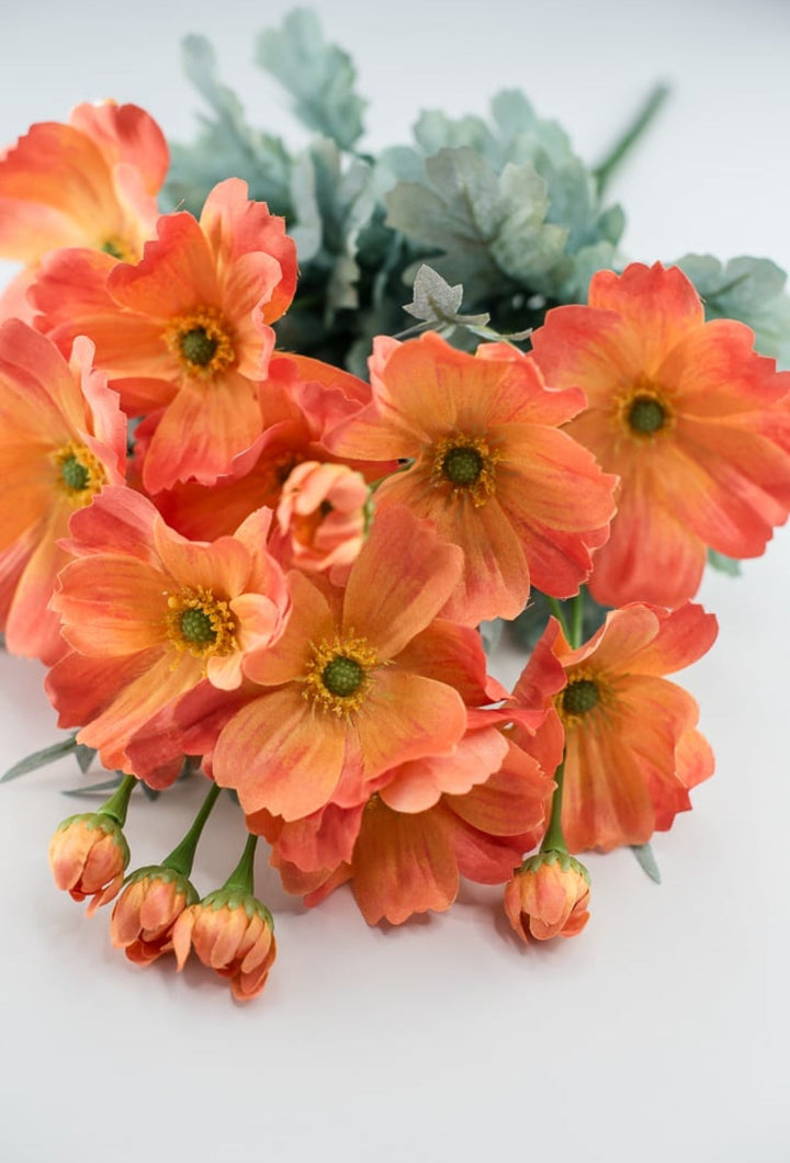 Orange cosmos artificial flower bush - Greenery MarketArtificial Flora84299 - OR