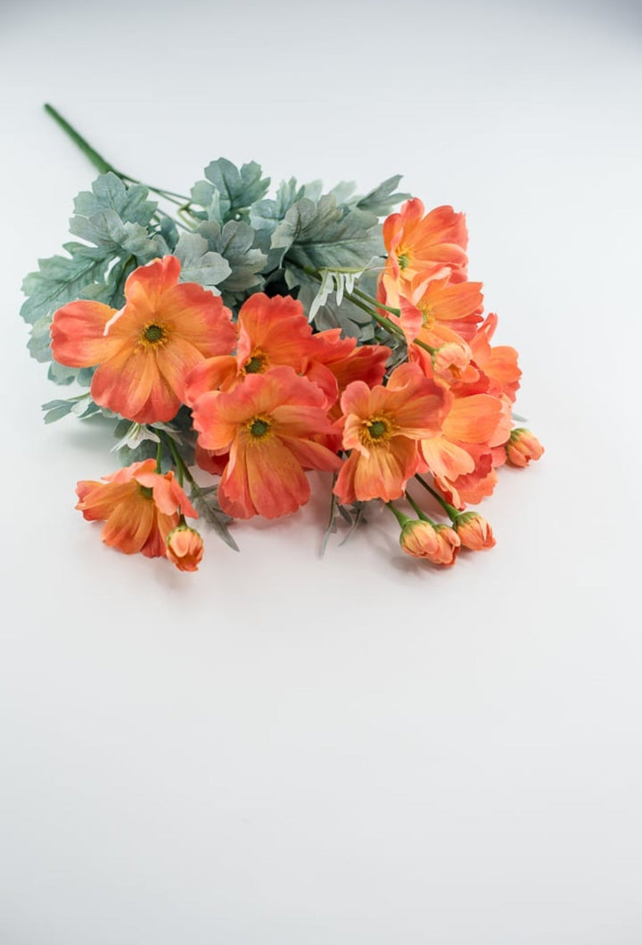 Orange cosmos artificial flower bush - Greenery MarketArtificial Flora84299 - OR