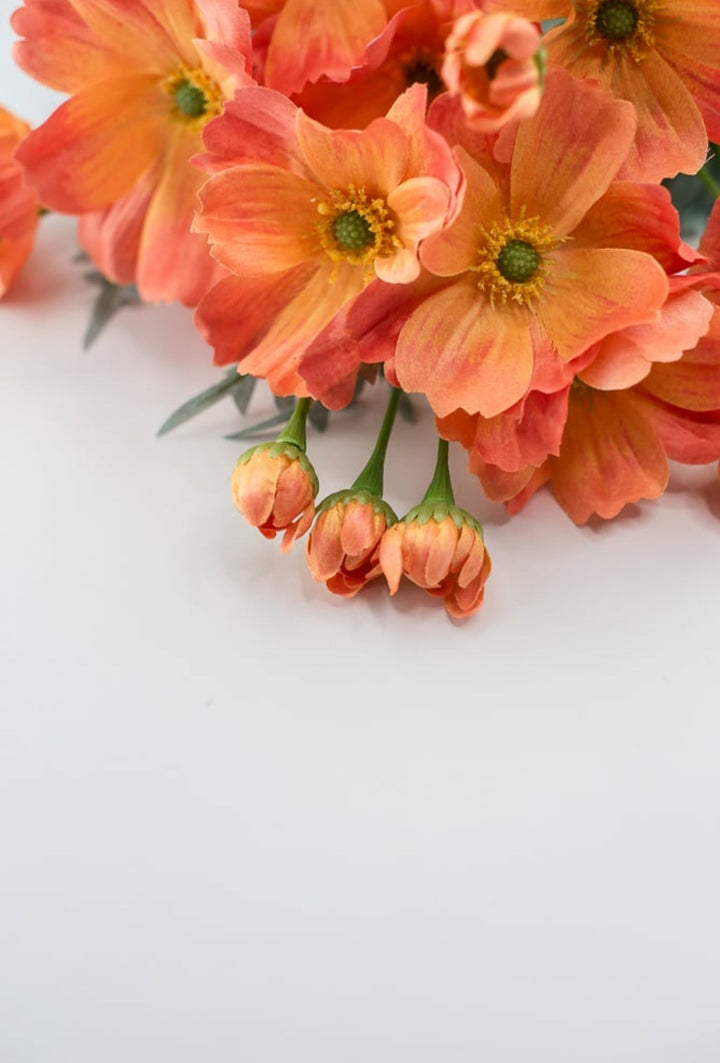 Orange cosmos artificial flower bush - Greenery MarketArtificial Flora84299 - OR