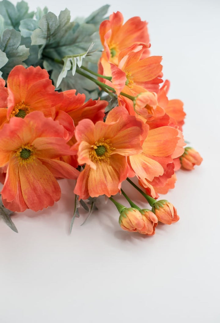 Orange cosmos artificial flower bush - Greenery MarketArtificial Flora84299 - OR