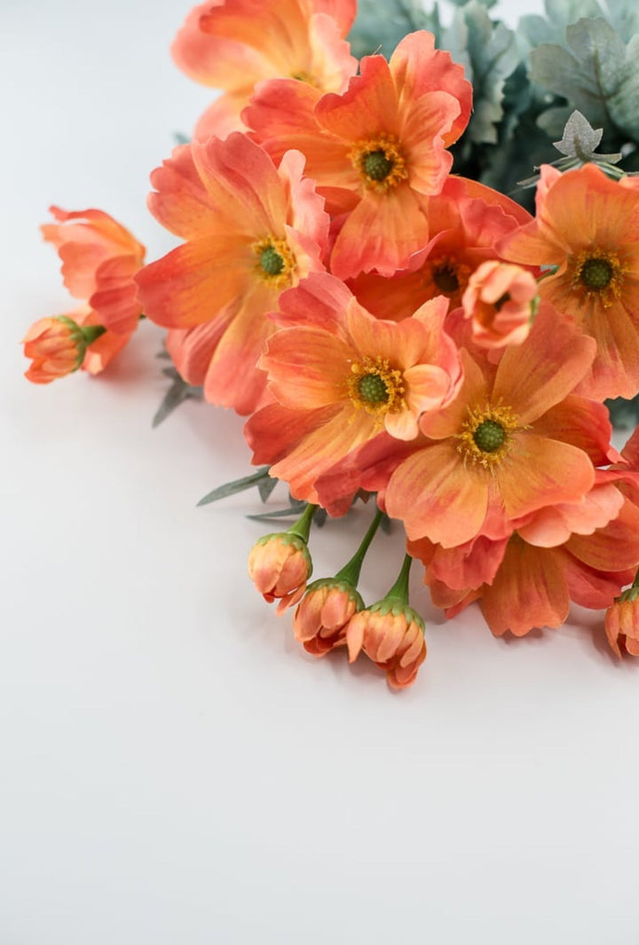 Orange cosmos artificial flower bush - Greenery MarketArtificial Flora84299 - OR