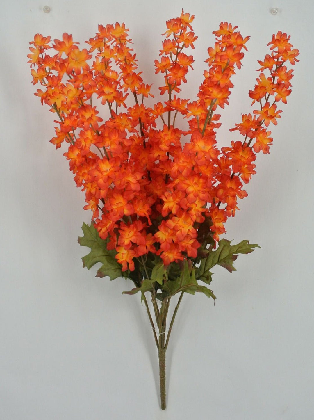 Orange delphiniums artificial flower bush - Greenery MarketArtificial Flora85332 - OR