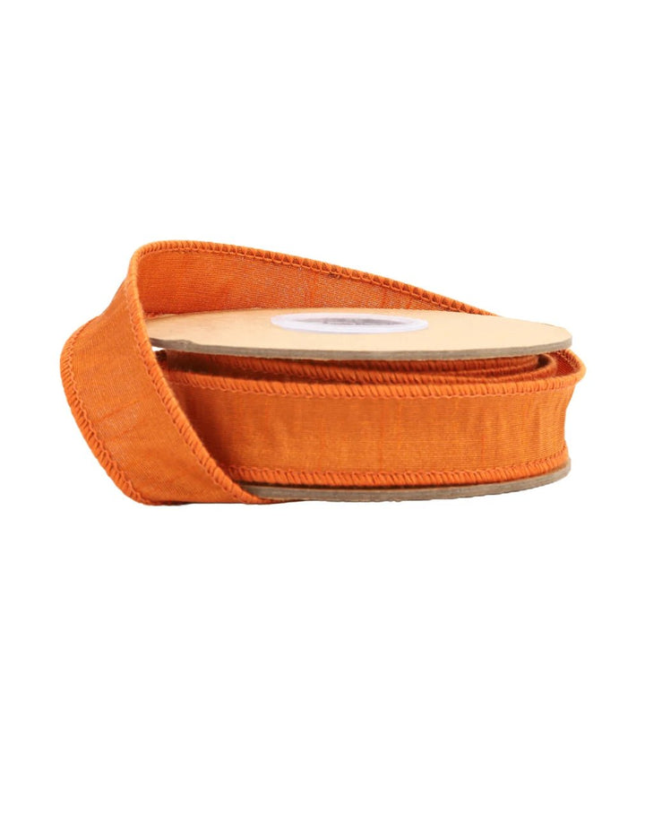 Orange Dupioni Wired Ribbon 1" - Greenery MarketWired ribbon9100W - 753 - 25E