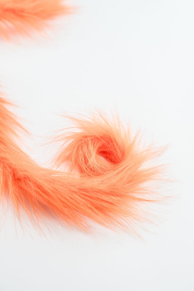 Orange Furry Spiral Curly Spray - Greenery Market57302OR