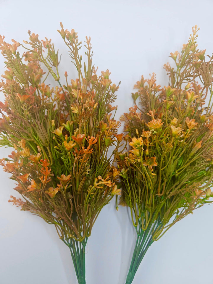 Orange mini flower, greenery x 2 bushes - Greenery Marketgreenery43926