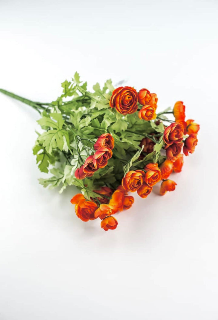 Orange mini ranunculus bush 16” - Greenery Market84399 - OR