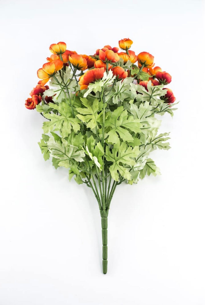 Orange mini ranunculus bush 16” - Greenery Market84399 - OR