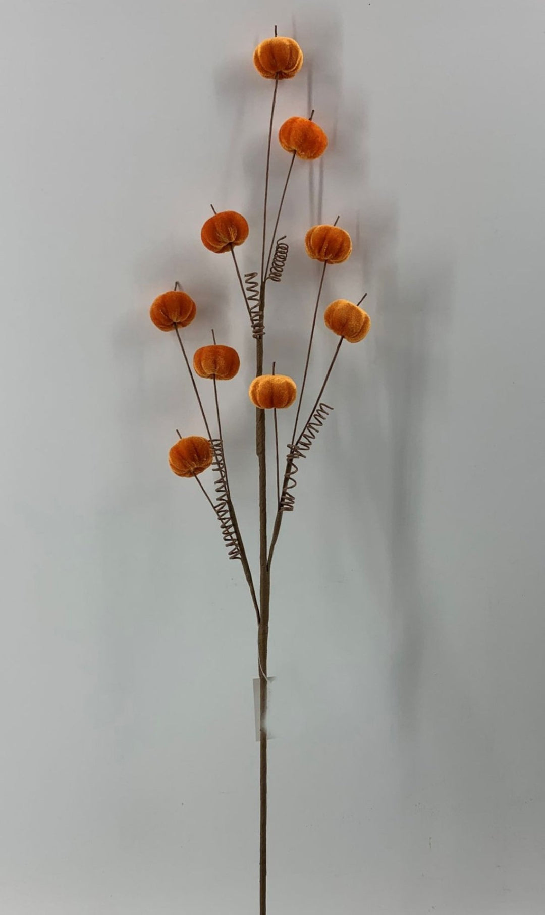Orange Mini Velvet Pumpkin Spray - Greenery Market40292 - OR