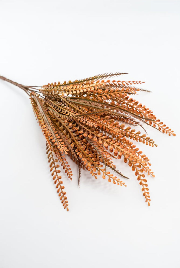 Orange Plastic Bead Grass Leaves Bush - Greenery Market57355OR