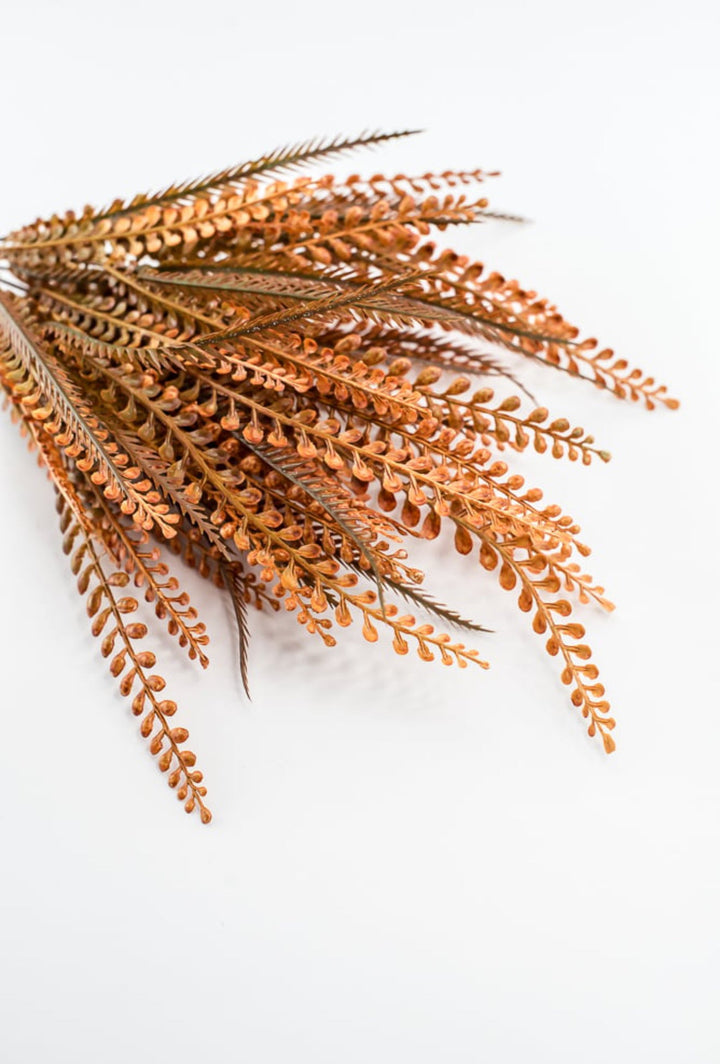 Orange Plastic Bead Grass Leaves Bush - Greenery Market57355OR