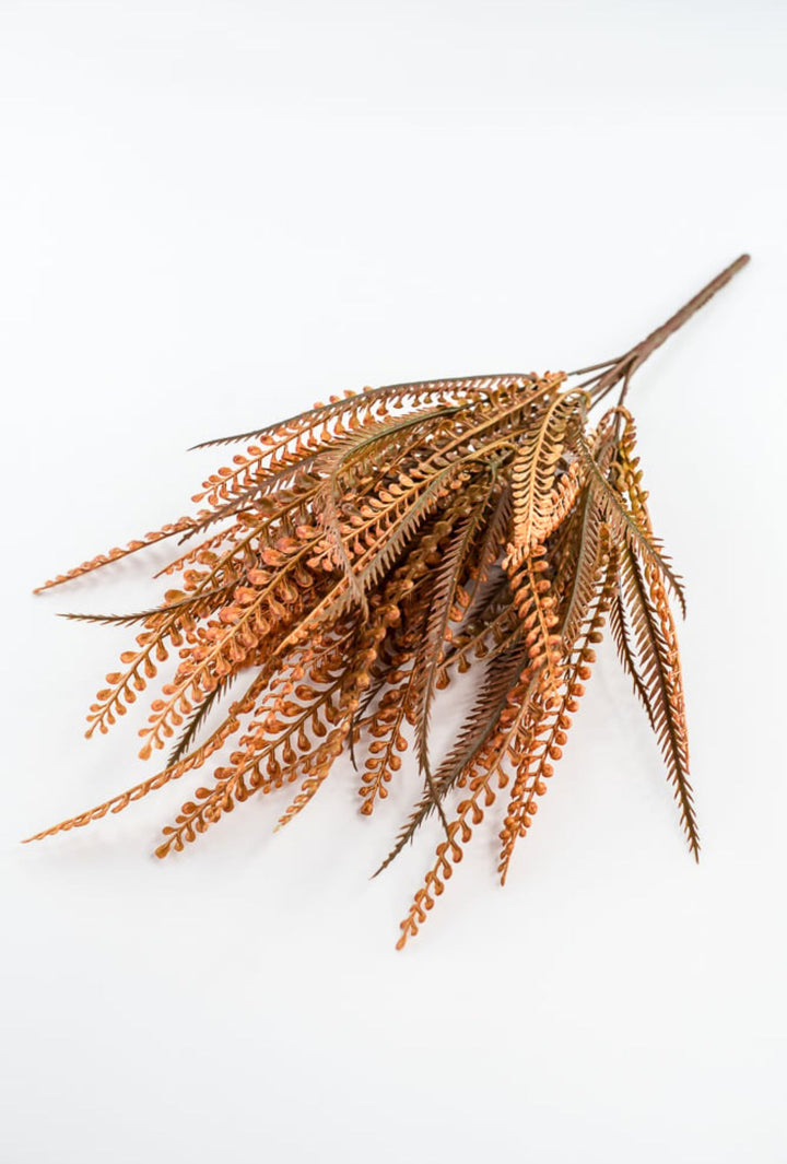 Orange Plastic Bead Grass Leaves Bush - Greenery Market57355OR