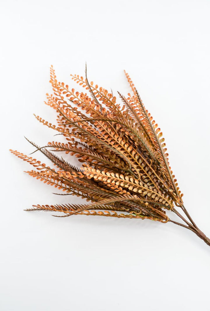 Orange Plastic Bead Grass Leaves Bush - Greenery Market57355OR
