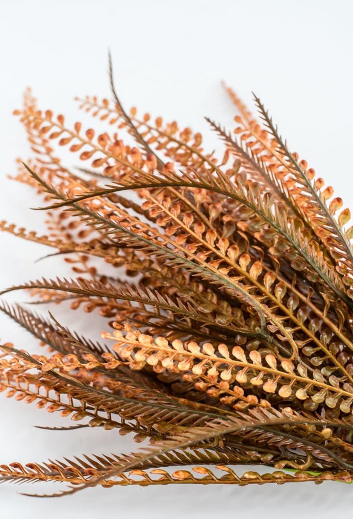 Orange Plastic Bead Grass Leaves Bush - Greenery Market57355OR