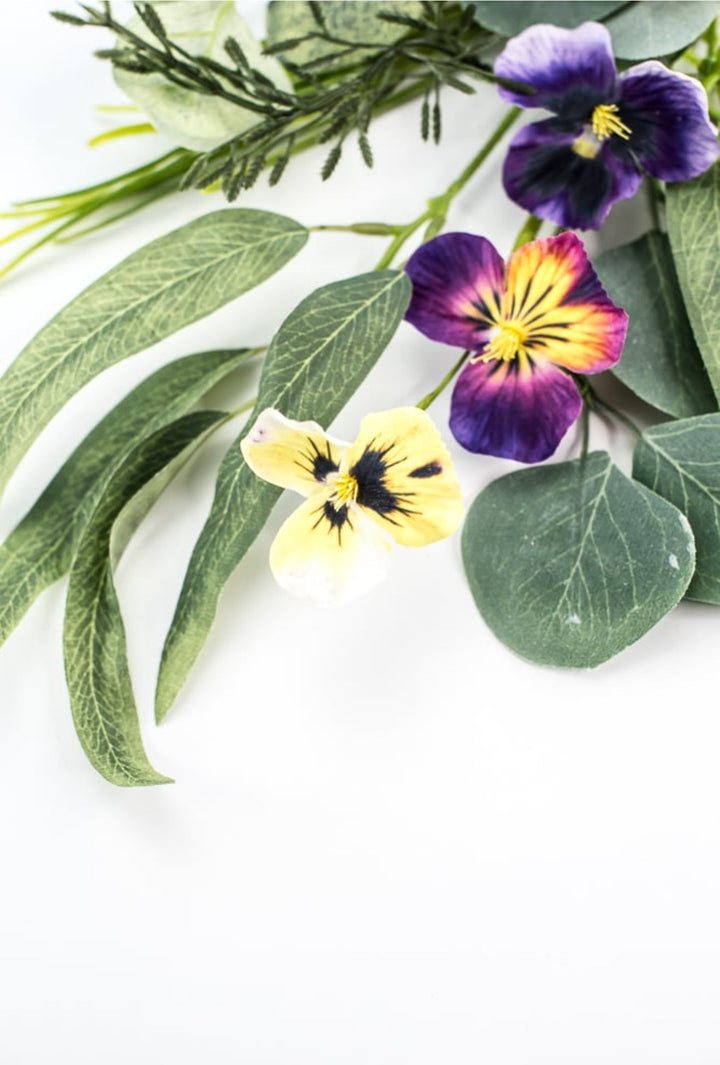 Pansy and greenery pick - Greenery Marketartificial flowers62843