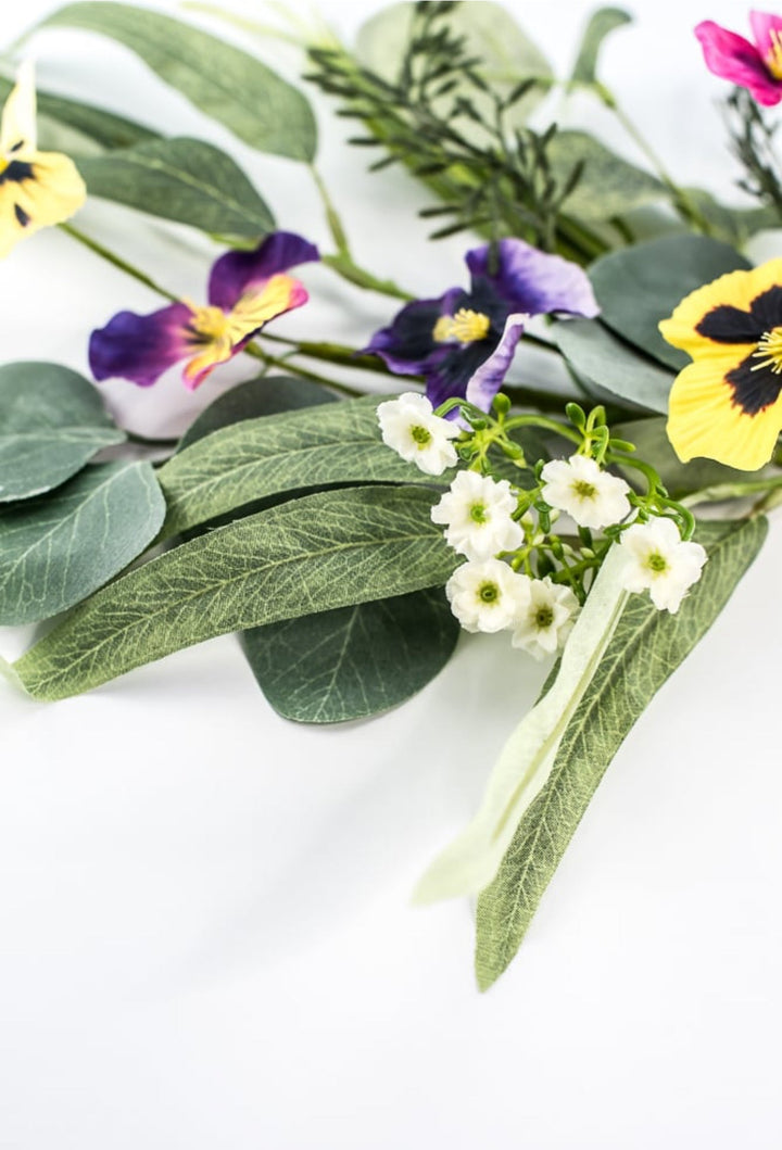Pansy and greenery pick - Greenery Marketartificial flowers62843