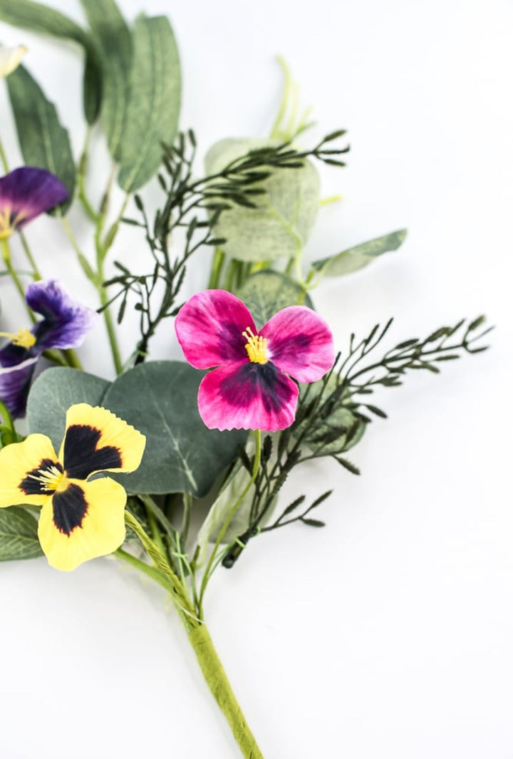 Pansy and greenery pick - Greenery Marketartificial flowers62843