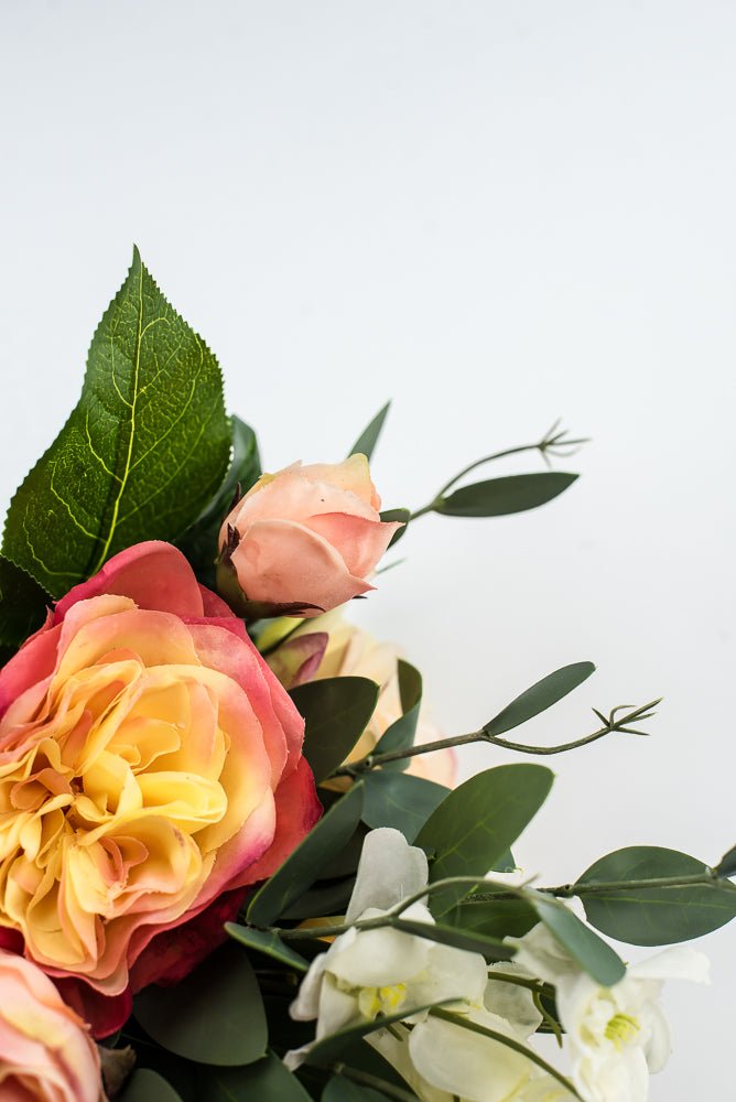 Peach coral, soft touch, life like flower bundle - real touch - Greenery Market2622018PC