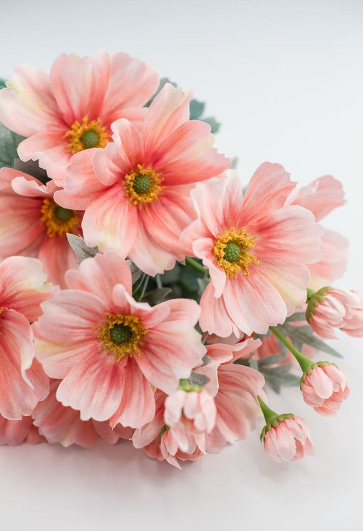 Peach cosmos artificial flower bush - Greenery MarketArtificial Flora84299 - PH