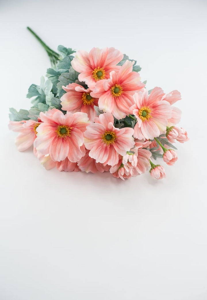 Peach cosmos artificial flower bush - Greenery MarketArtificial Flora84299 - PH