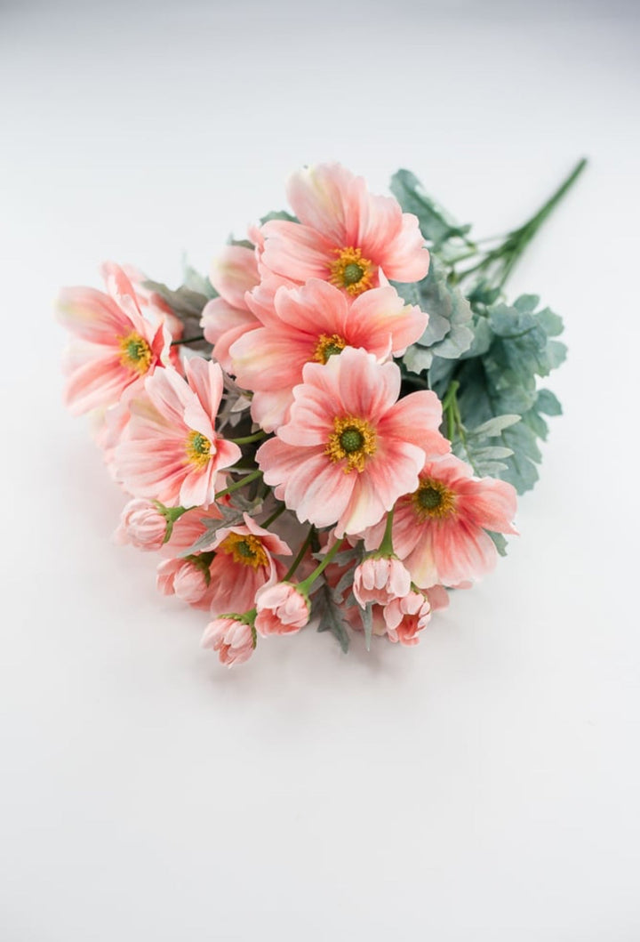 Peach cosmos artificial flower bush - Greenery MarketArtificial Flora84299 - PH