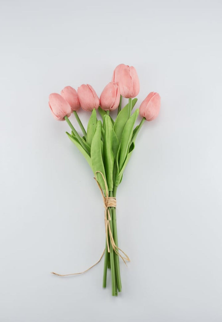 Peach pink, soft touch, life like tulip bundle - Greenery Market2260017CL