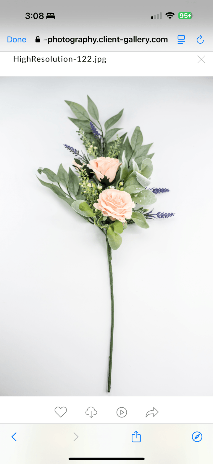 Peach rose spray and greenery - Greenery Market84971 - PH