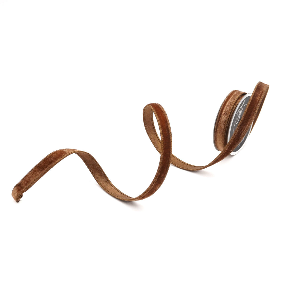 Pecan Velvet Luster Farrisilk Wired Ribbon - .75" - Greenery MarketRibbons & TrimRV000 - 35