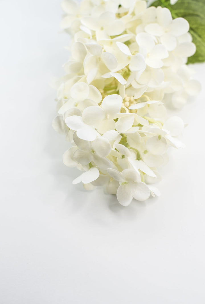 Peegee hydrangea stem - white - real touch - Greenery Market6466 - W