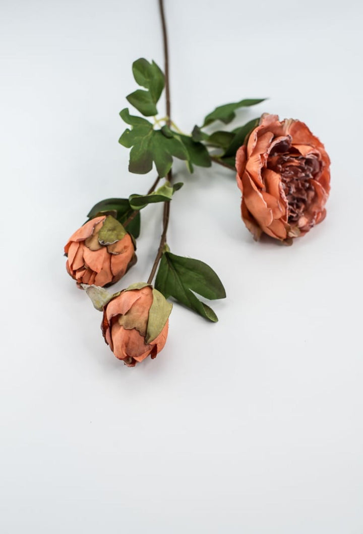 Peony spray - soft orange - Greenery Marketartificial flowers27856