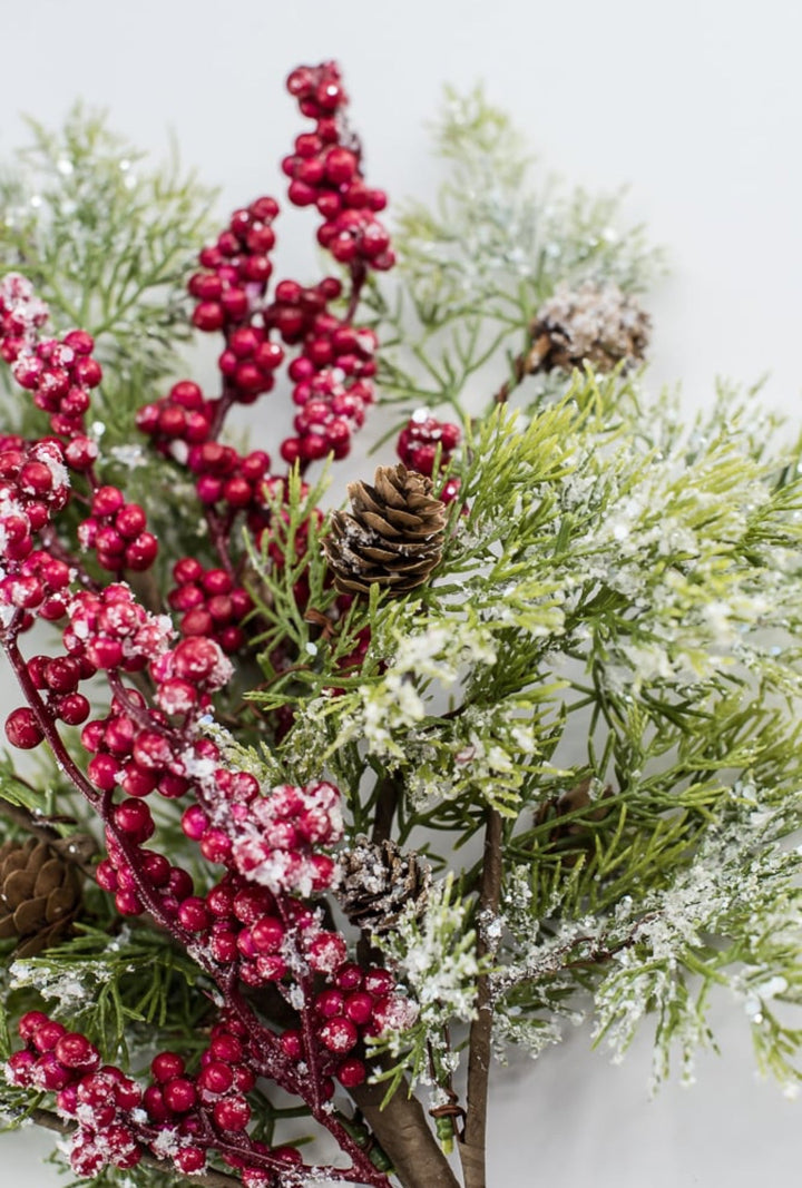 Pine and red berries bush - Greenery MarketArtificial Flora64185