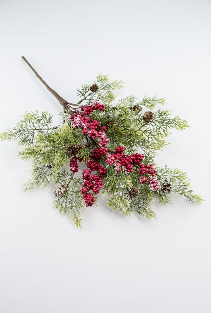 Pine and red berries bush - Greenery MarketArtificial Flora64185