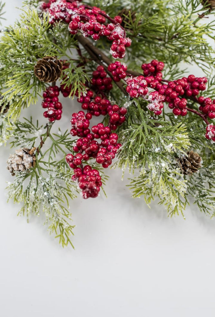 Pine and red berries bush - Greenery MarketArtificial Flora64185