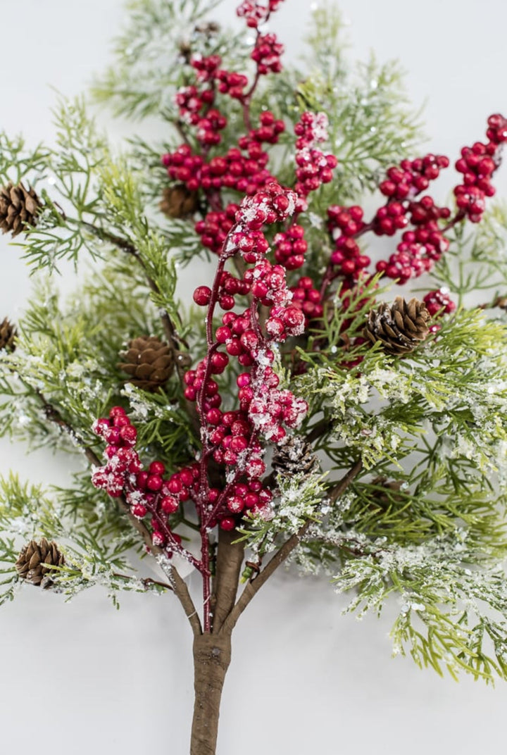 Pine and red berries bush - Greenery MarketArtificial Flora64185