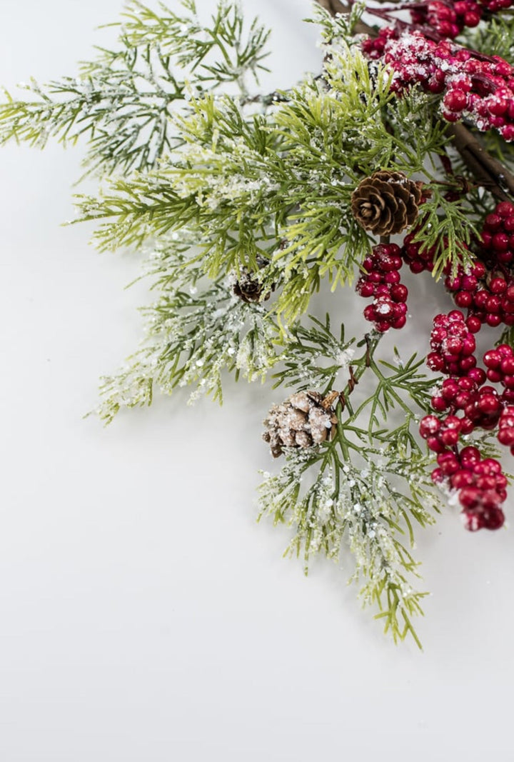 Pine and red berries bush - Greenery MarketArtificial Flora64185