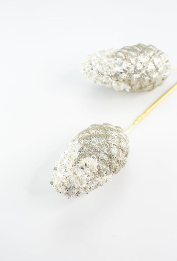 Pinecone With Pearls Spray - Greenery MarketHoliday Ornaments86050CH
