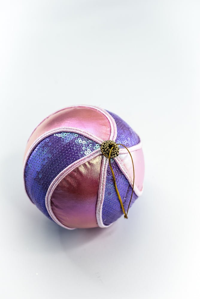 Pink and Lavender Sequin Swirl Ornament Ball - Greenery Market86471PKLV
