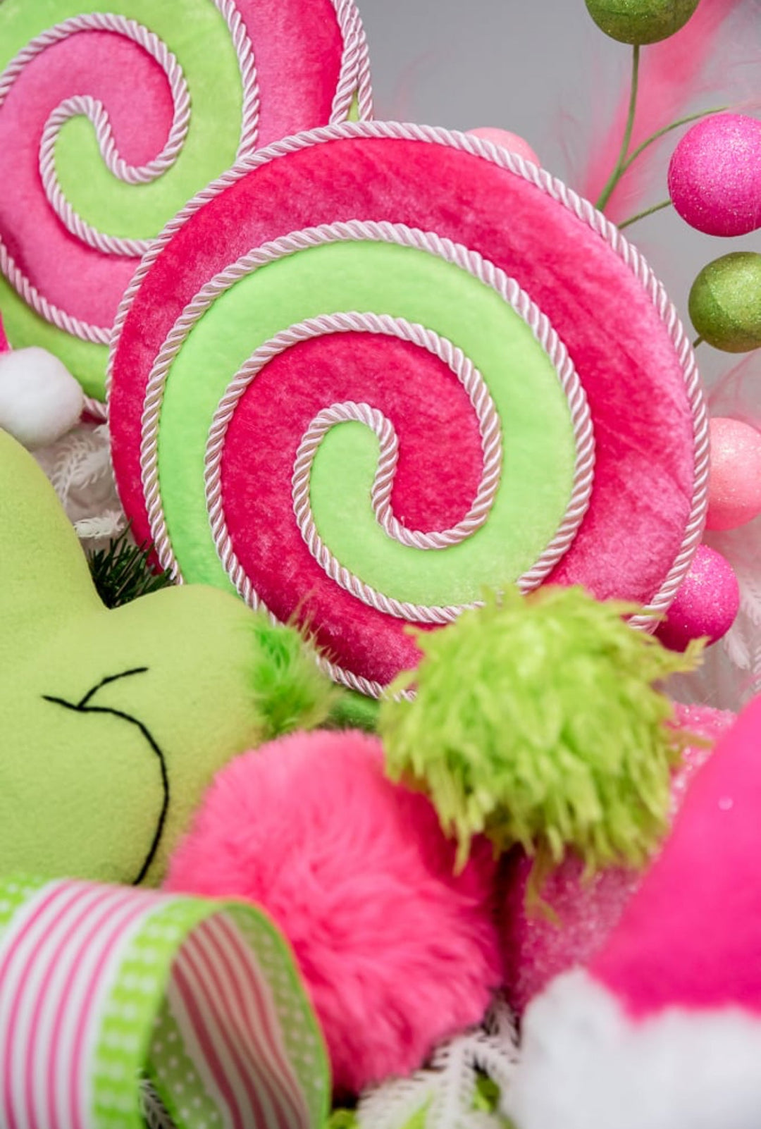 Pink and Lime Green Faux Lollipop Stem - Greenery MarketOrnamentsGM2122PKGN