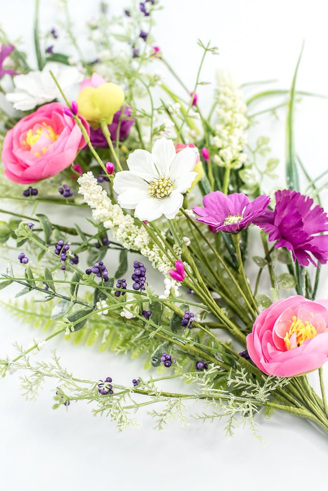 Pink and Purple Ranunculus Flower Spray - Greenery MarketPicks63303SP30